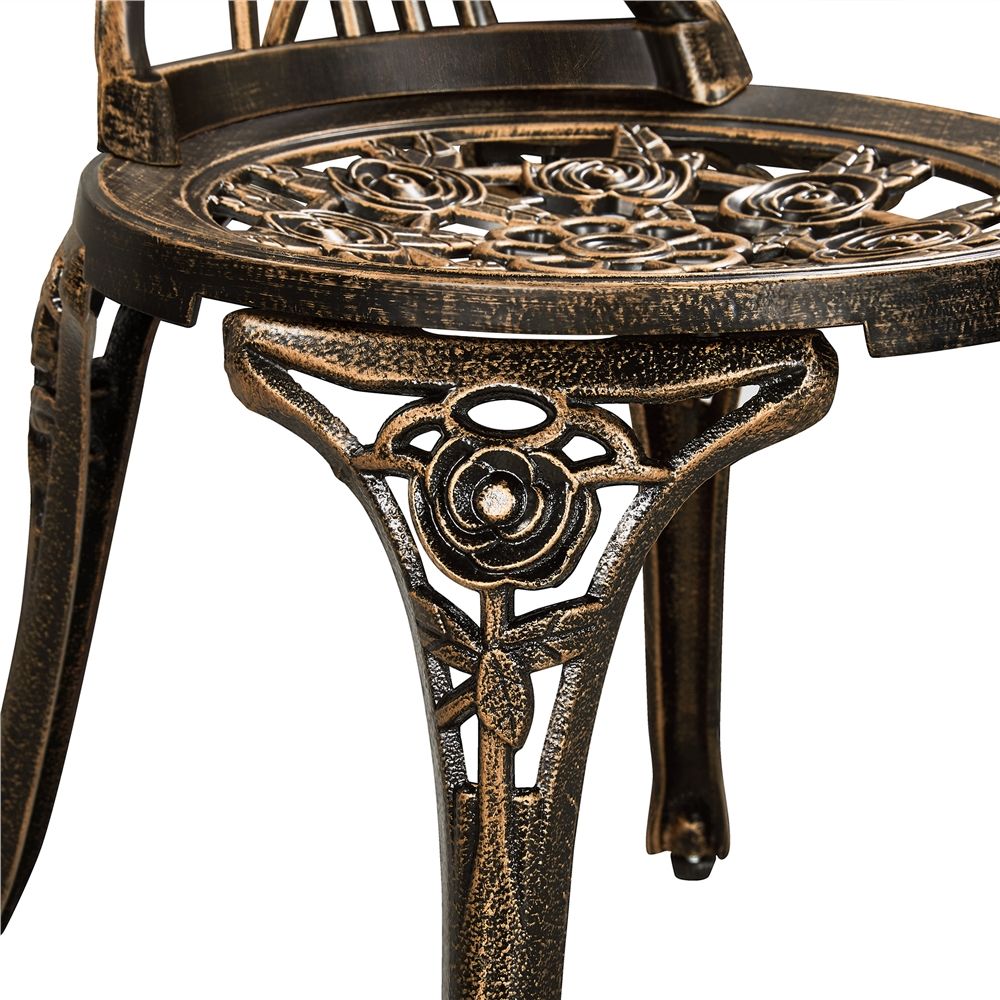 Conjunto De Mesa Y Sillas Exterior Vintage Para Balcón Bronce