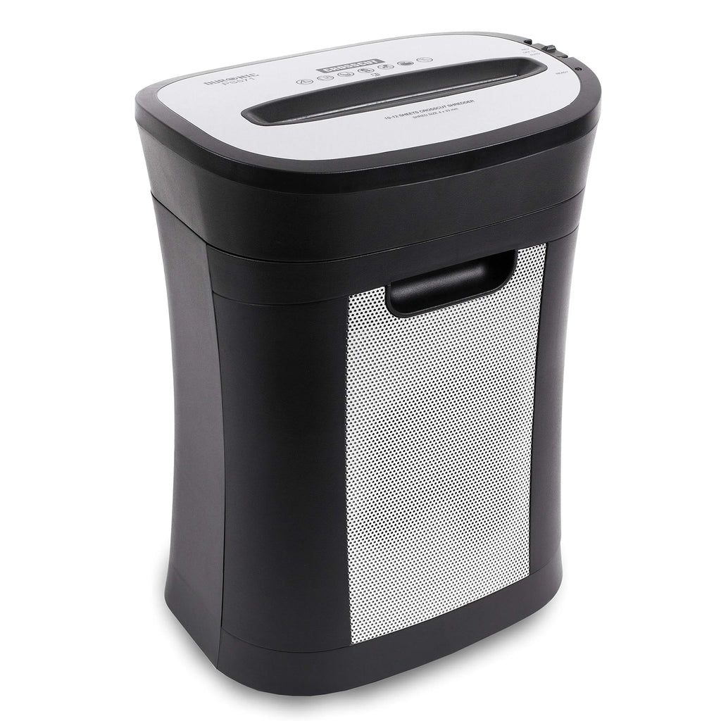 2025 Duronic Trituradora PS571, corte cruzado, hasta 12 hojas, destructora de documentos compacta y robusta, para uso doméstico y oficina, destruye papel, tarjetas de crédito, sobres, documentos – Negro, P4