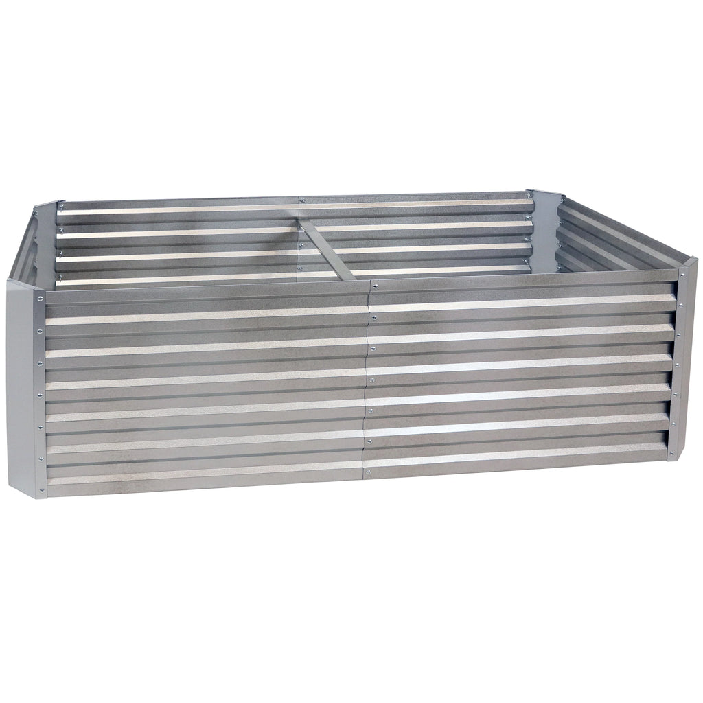 2025 Cama Elevada Rectangular para Jardín Sunnydaze de Acero Galvalume - 180 cm
