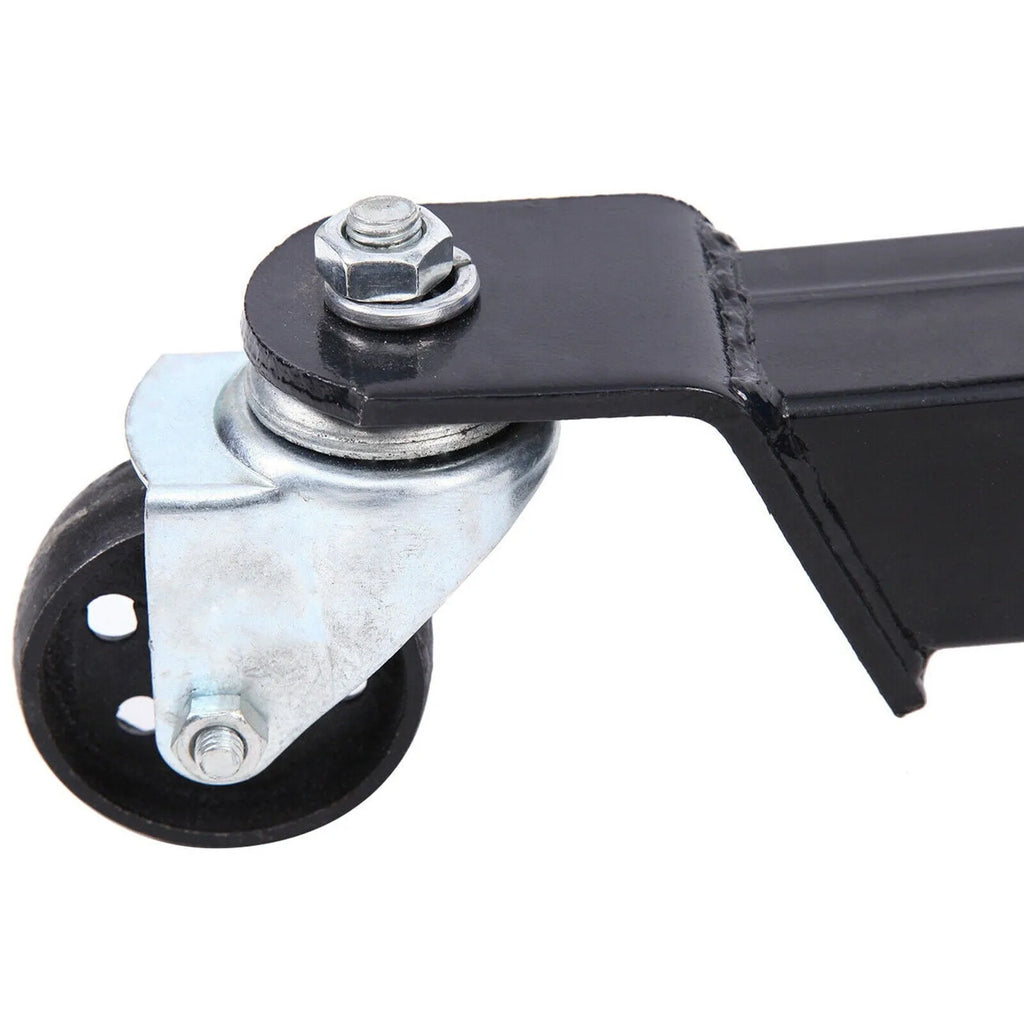 Gato hidráulico vertical para transmisión de vehículos, capacidad de 0,75 toneladas (1660 lb), altura de elevación de 84 a 178 cm, ruedas giratorias de 360° y pedal, color azul
