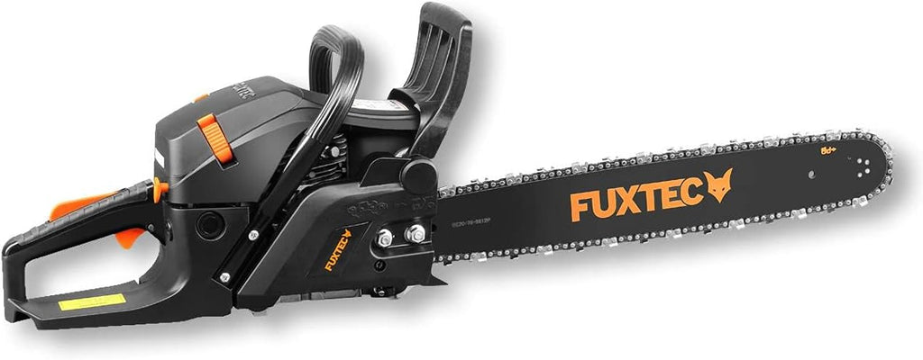 FUXTEC Motosierra Gasolina FX-KS262 de 2,85kw - con espada de 20'', longitud de corte 46 cm- 61,5cc - Easy-Start - incl. Protección de la espada y bolsa de transporte
