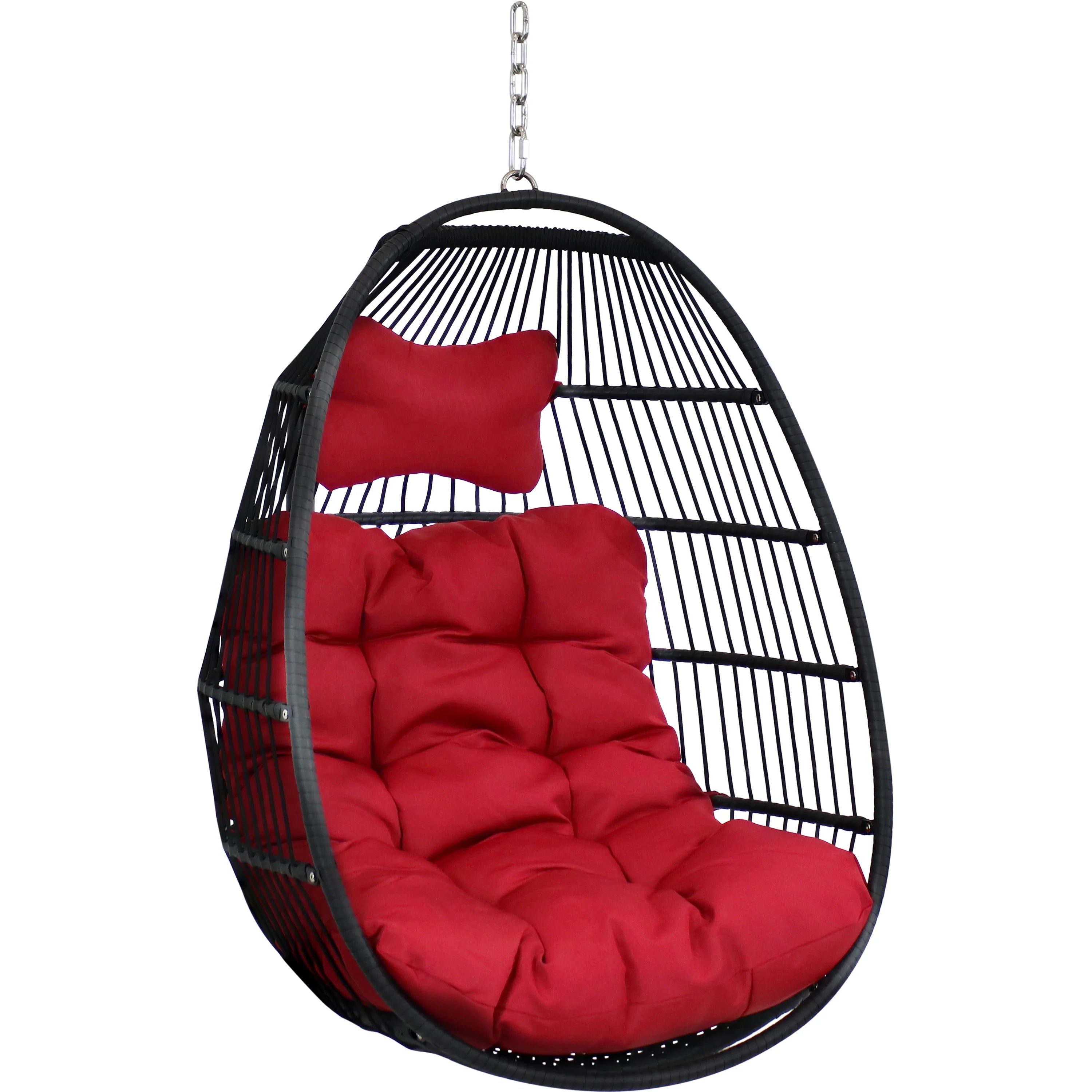 2025 Silla Colgante de Exterior Sunnydaze Julia en Forma de Huevo con Cojines