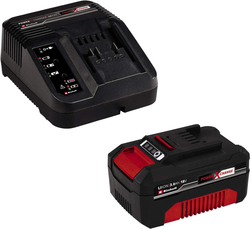 Einhell GE-CM 18/30 Li Battery Powered Lawn Mower Kit Power X-Change (18 V, 30 cm Cutting Width, Up to 150 m², Brushless, 25L Collecting Bag, 30-70 mm Cutting Height, with 3.0 Ah Battery and Charger)