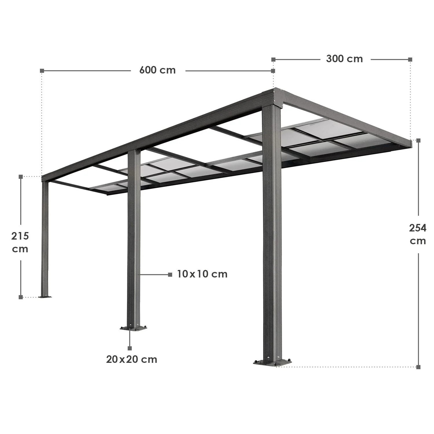 2025 Toldo para terraza Jakarta con paneles de policarbonato