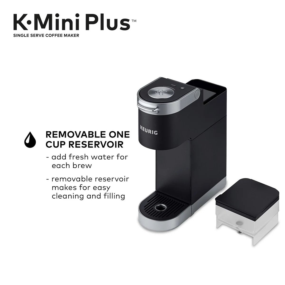 2025 Cafetera Keurig K-Mini Plus de una sola taza con cápsulas K-Cup
