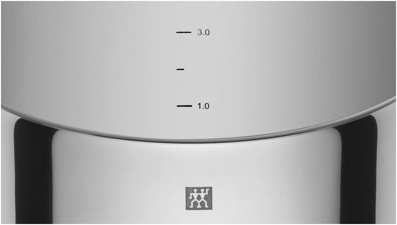ZWILLING 5-Piece Cookware Set, 4 Lids, Suitable for Induction, Stainless Steel, Passion, Bright Grey, Diameter 16 cm, Diameter 20 cm, Diameter 24 cm, Diameter 28 cm