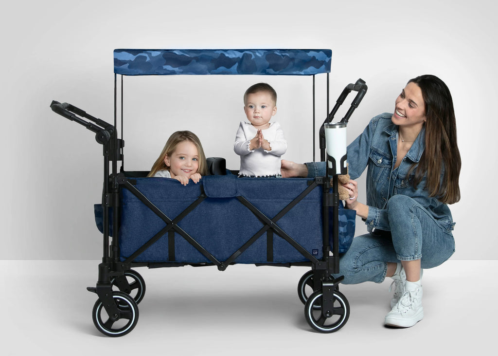 Carrito-Paseador babyGap Deluxe Explorer – Carrito Ecológico para Niños, Asientos Reciclados, Capota Anti-UV, Arnés de 3 Puntos, Almacenamiento Múltiple, Manillares Ajustables
