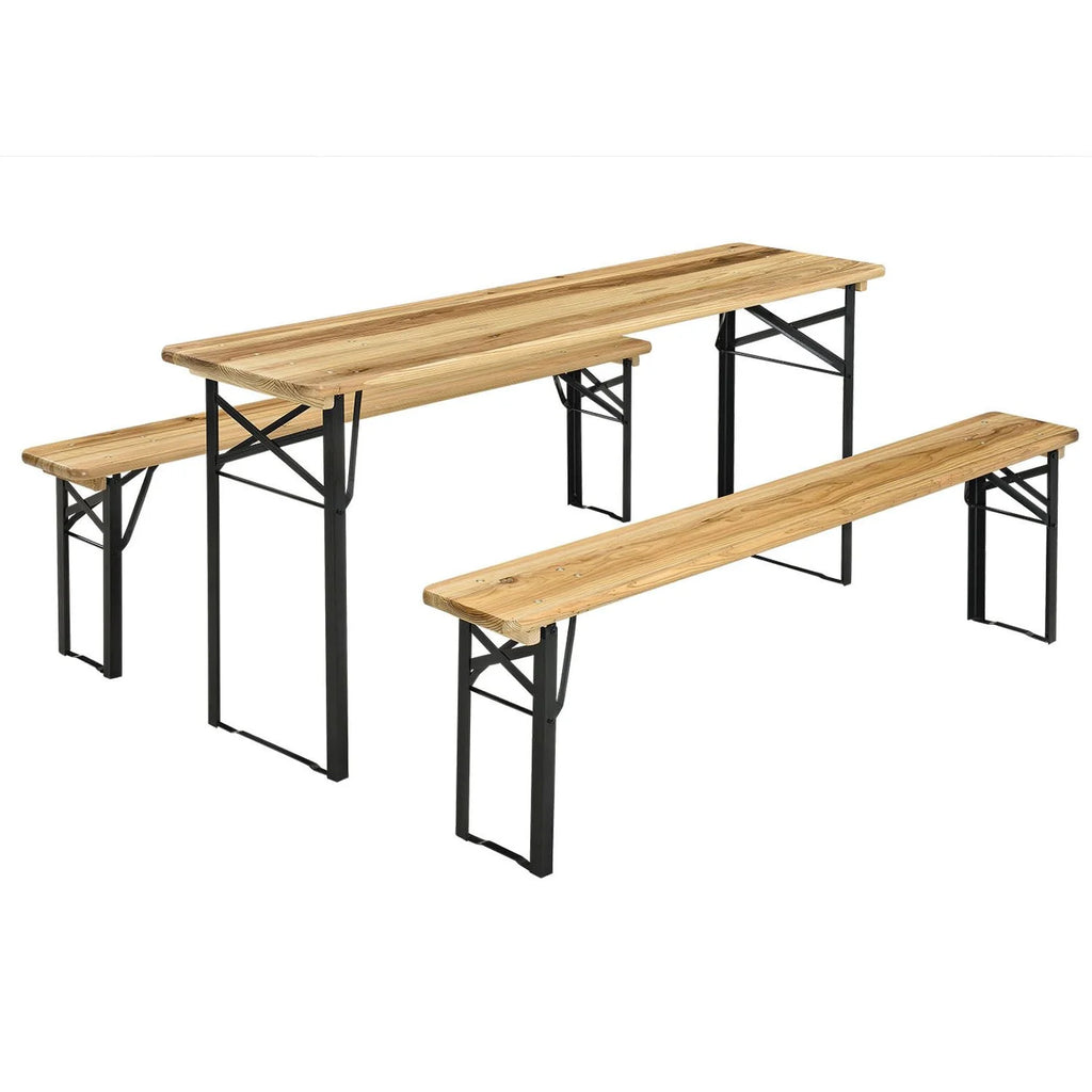 2025 Conjunto de mobiliario plegable para fiestas Bichl de 3 piezas en madera