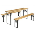 2025 Conjunto de mobiliario plegable para fiestas Bichl de 3 piezas en madera