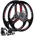 2025 Juego de ruedas mag motorizadas BBR Tuning de 26 pulgadas con 3 radios – Negro