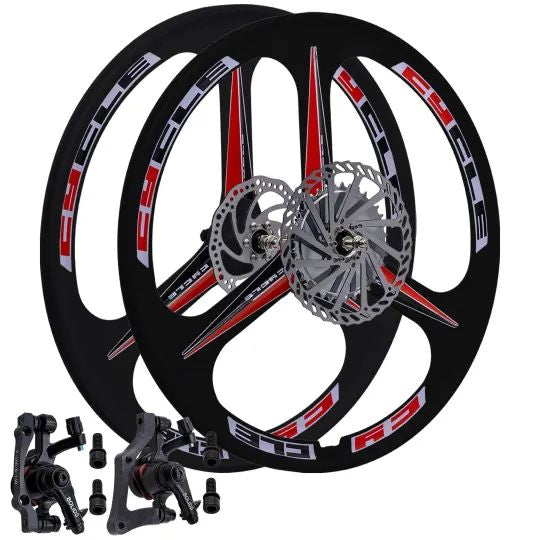 2025 Juego de ruedas mag motorizadas BBR Tuning de 26 pulgadas con 3 radios – Negro