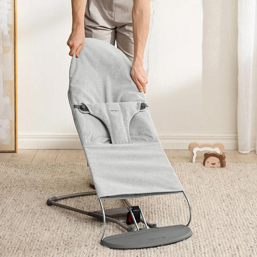 BabyBjörn Bouncer Bliss Woven Mélange -Gris claro