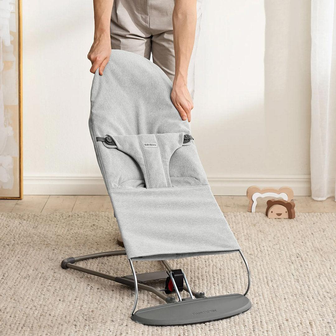 BabyBjörn Bouncer Bliss Woven Mélange -Gris claro