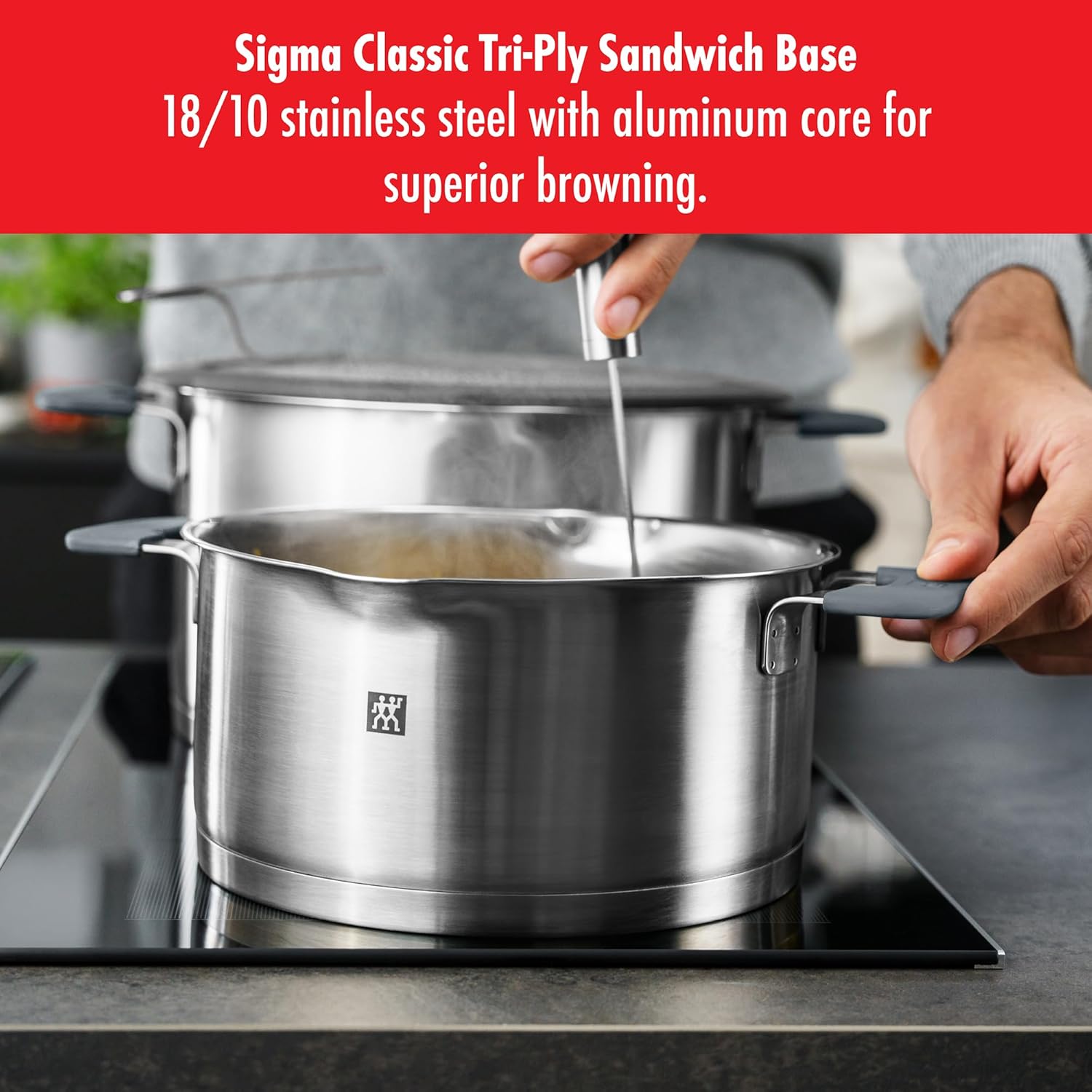 ZWILLING SIMPLIFY 66870-005-0 Pots set Stainless steel 5 pcs. Stainless steel, Silver Black