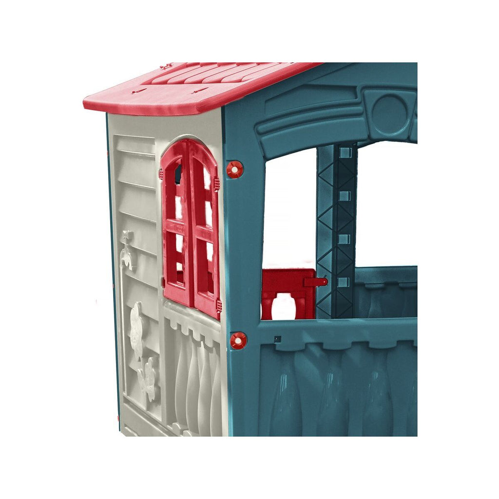 Casita Para Niños De Plastico "fun" - 1,40 X 1,11 X 1,15 M - Azul