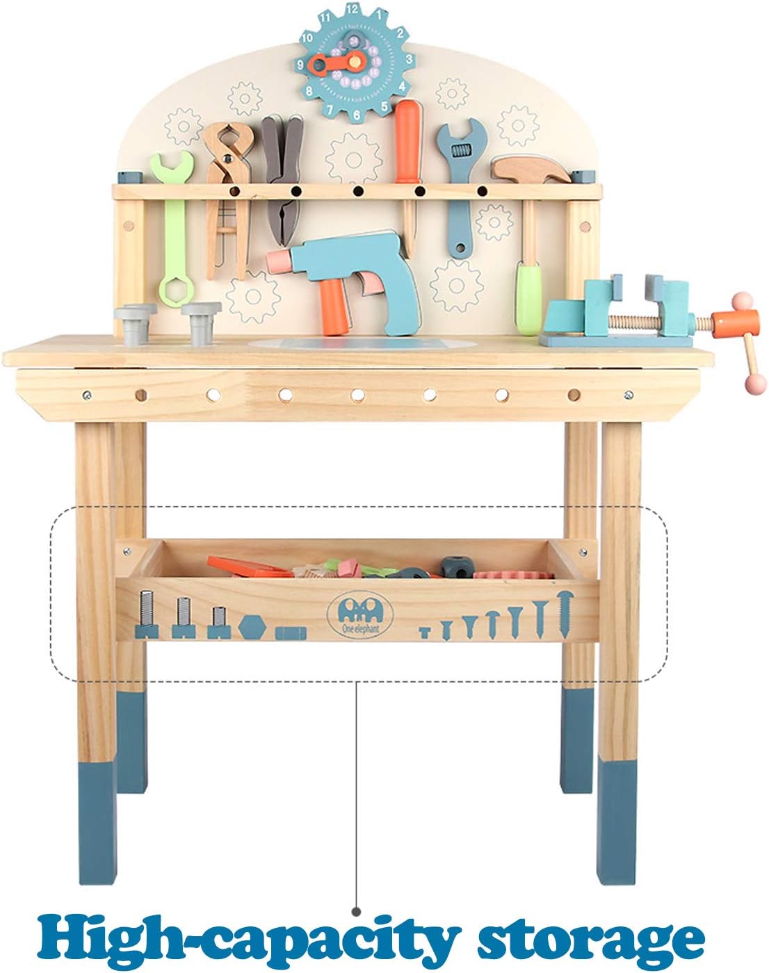 2025 Banco de Trabajo para Niños con Juego de Herramientas, Construcción en Madera