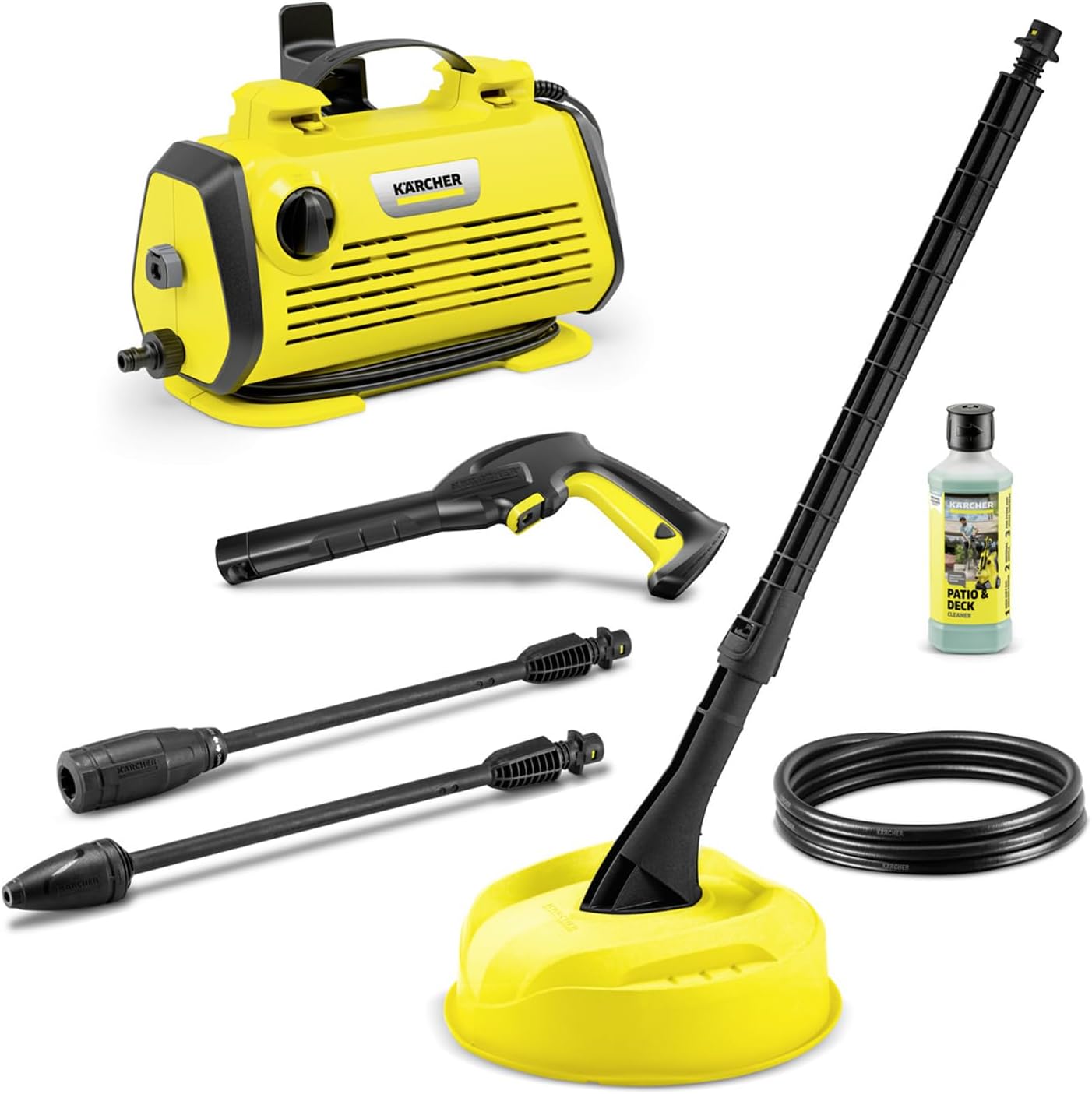 Kärcher K 3 Power Control pressure washer, pressure: 120 bar, flow rate: 380 l/h, yield: 25 m²/h, water filter, weight: 4.4 kg, high-pressure gun and hose, lance, turbo nozzle