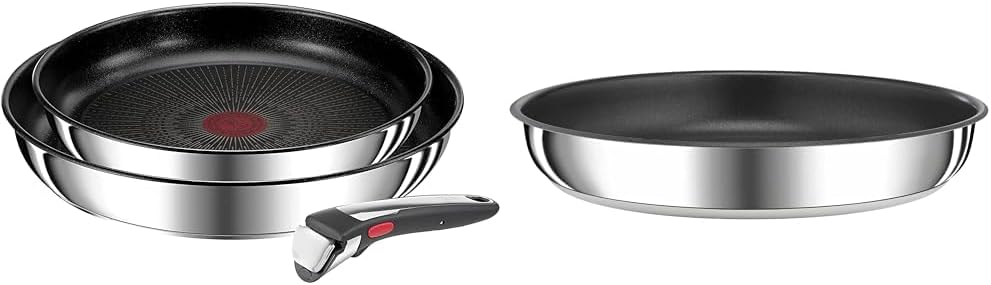 Tefal Ingenio Preference On Set of 2 Frying Pans 24/28 cm + 2 Saucepans 16/20 cm + 24 cm Pot + 26 cm Wok + 2 Removable Handles + 5 Accessories | Induction Safe, Non-Stick, PFOA Free