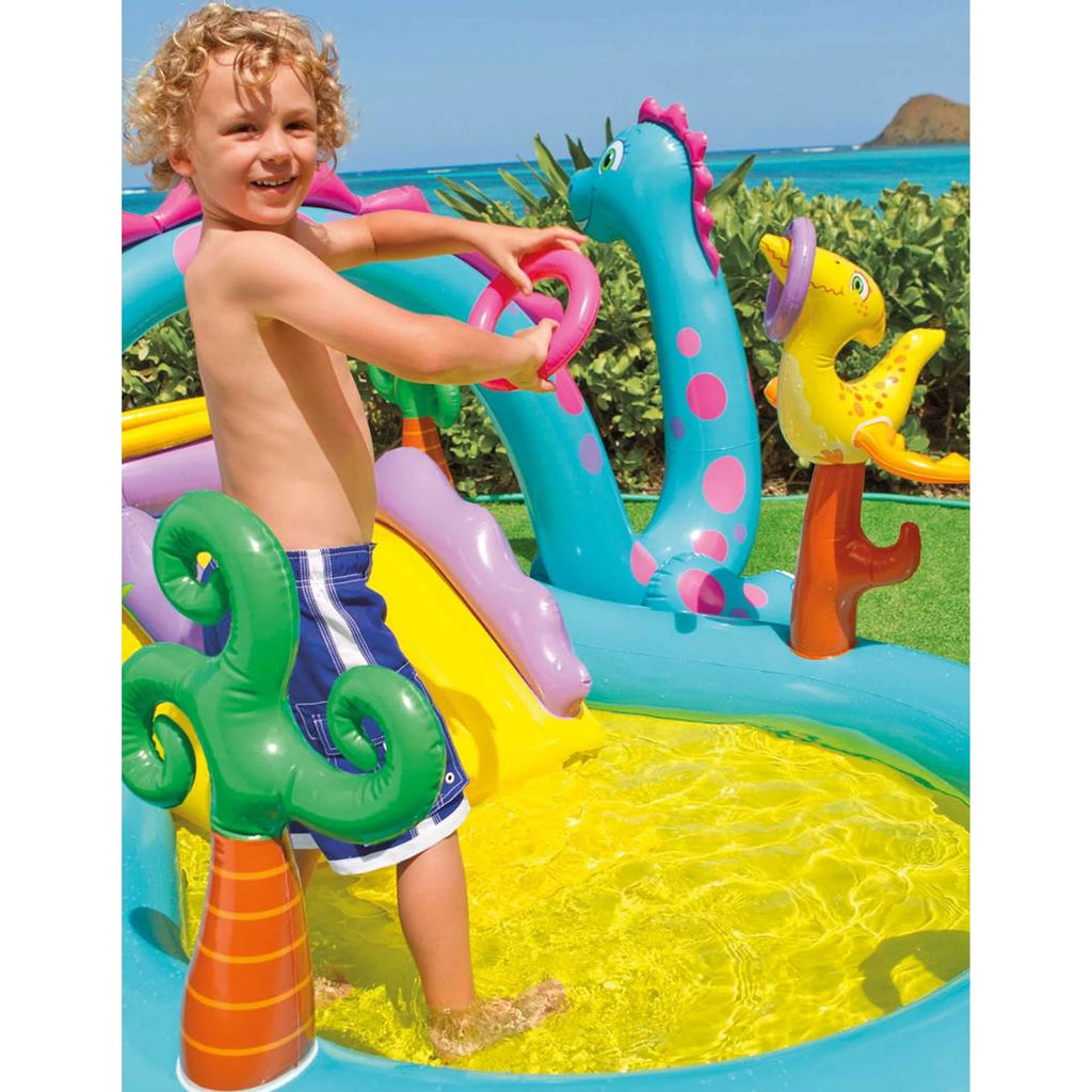 2025 Intex Dinoland Piscina Infantil Inflable y Piscina Infantil Ocean para Patio Trasero