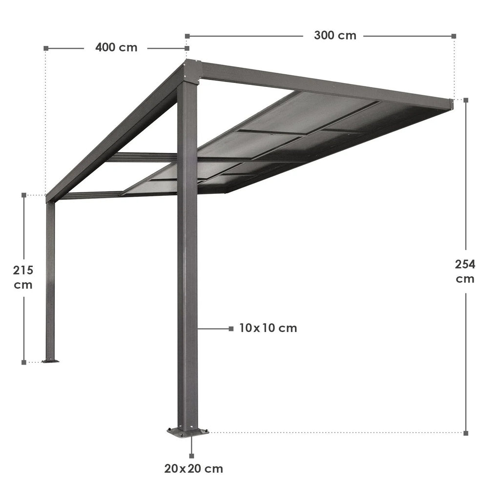 2025 Toldo para terraza Jakarta con paneles de policarbonato