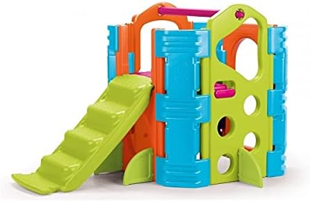 FEBER - Wood House, Centro de Actividades en el Bosque con Tobogán y Mesa Convertible en Arenero, Colores Luminosos y Resistentes a la Luz, Fácil Montaje, Niños de 3 a 8 años, Famosa (800009590)