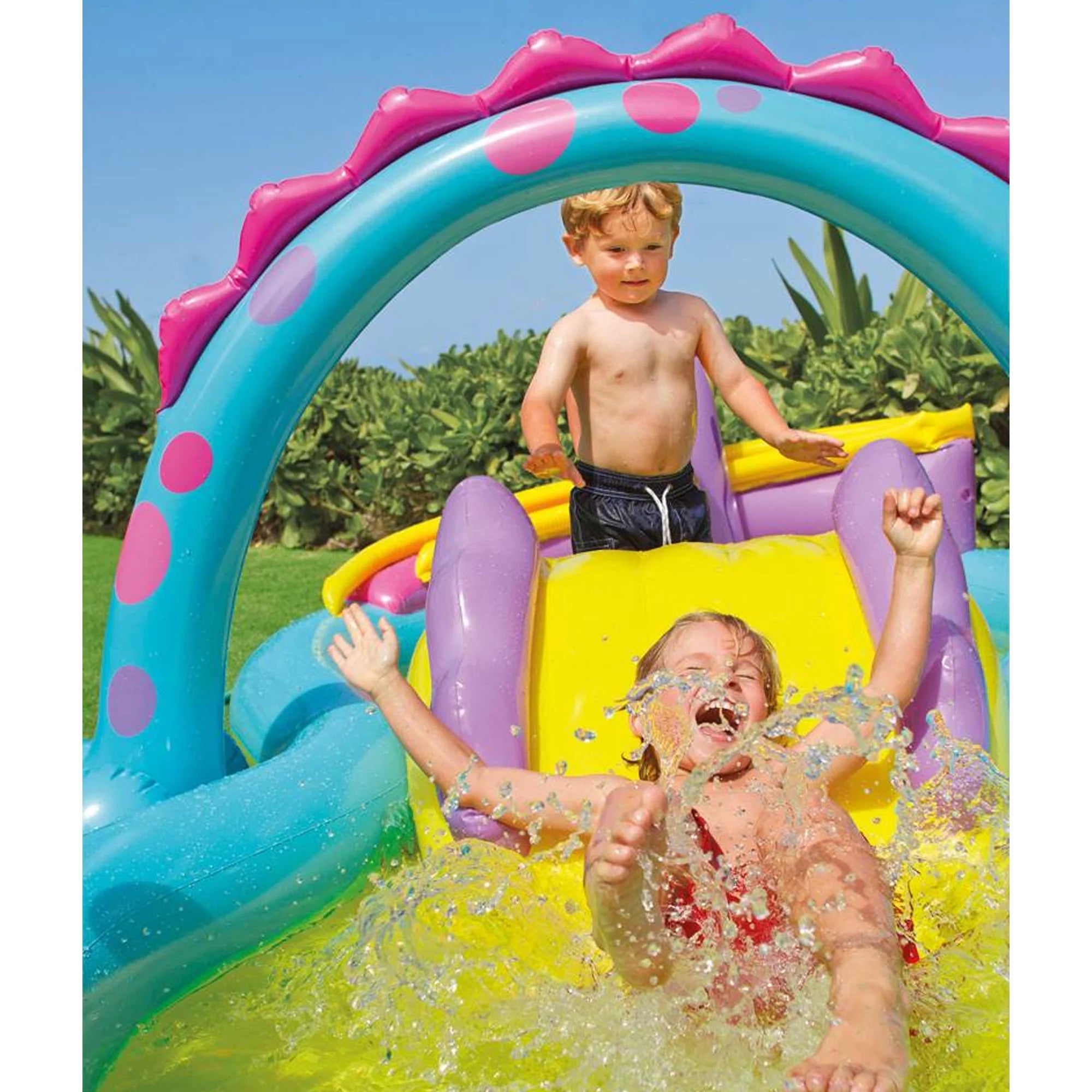 2025 Intex Dinoland Piscina Infantil Inflable y Piscina Infantil Ocean para Patio Trasero