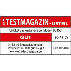 2025 Máquina de pan Backmeister® Edel de acero inoxidable, 550 W, 16 programas automáticos