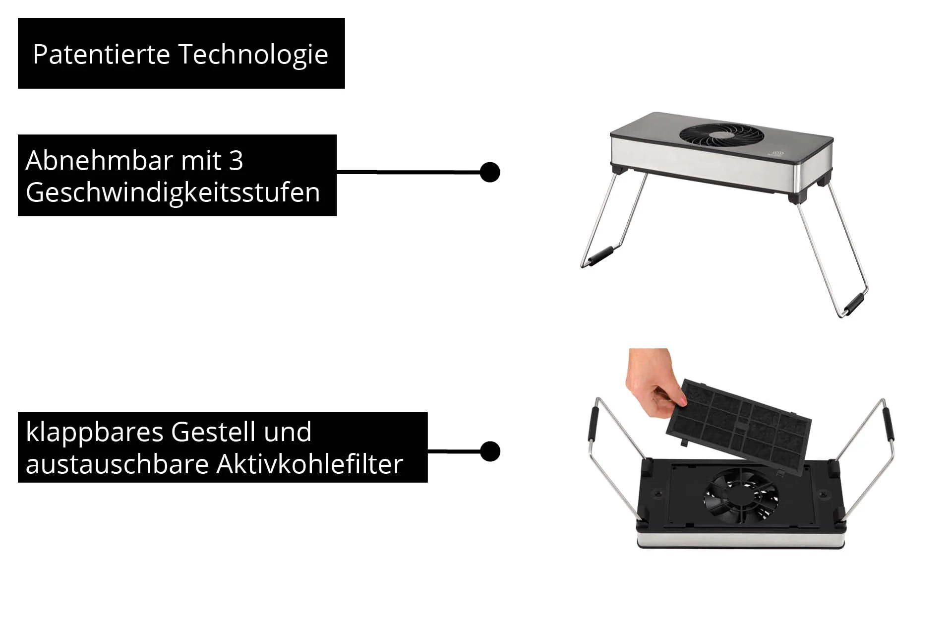 2025 Raclette-Grill „Smokeless 8“ – Raclette sin humo con placa antiadherente y 8 sartenes