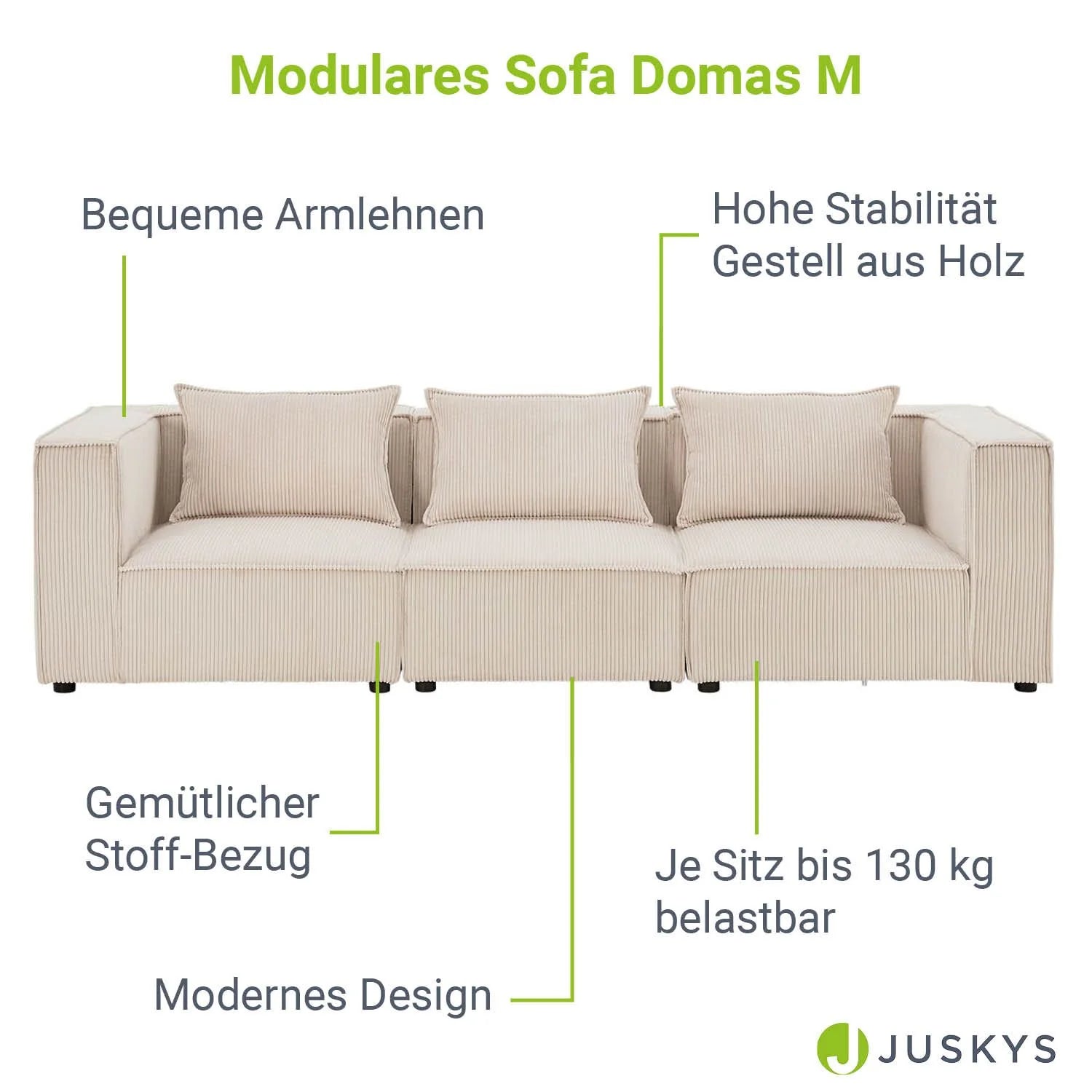 2025 Sofá modular Domas M - 3 plazas