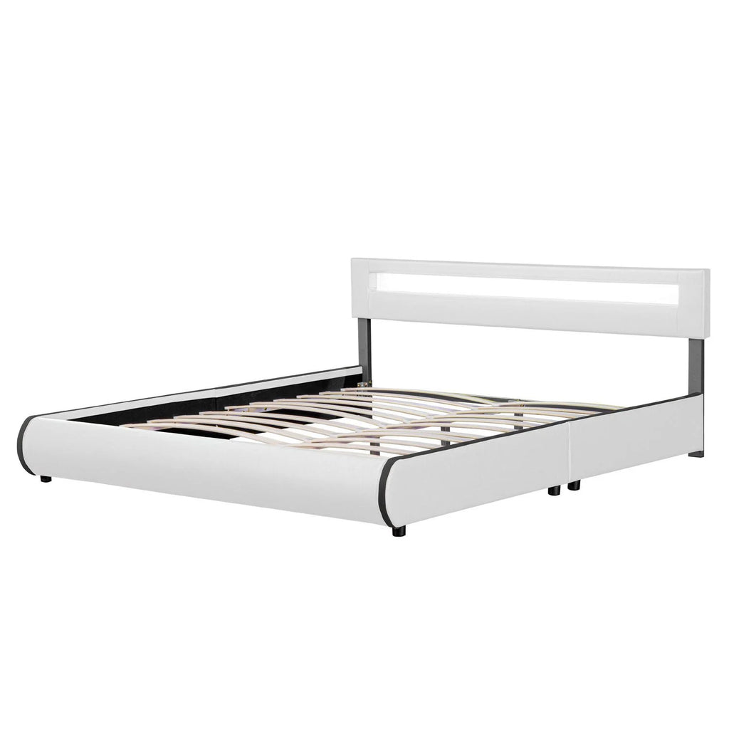 2025 Cama tapizada Sevilla 140x200 cm en blanco
