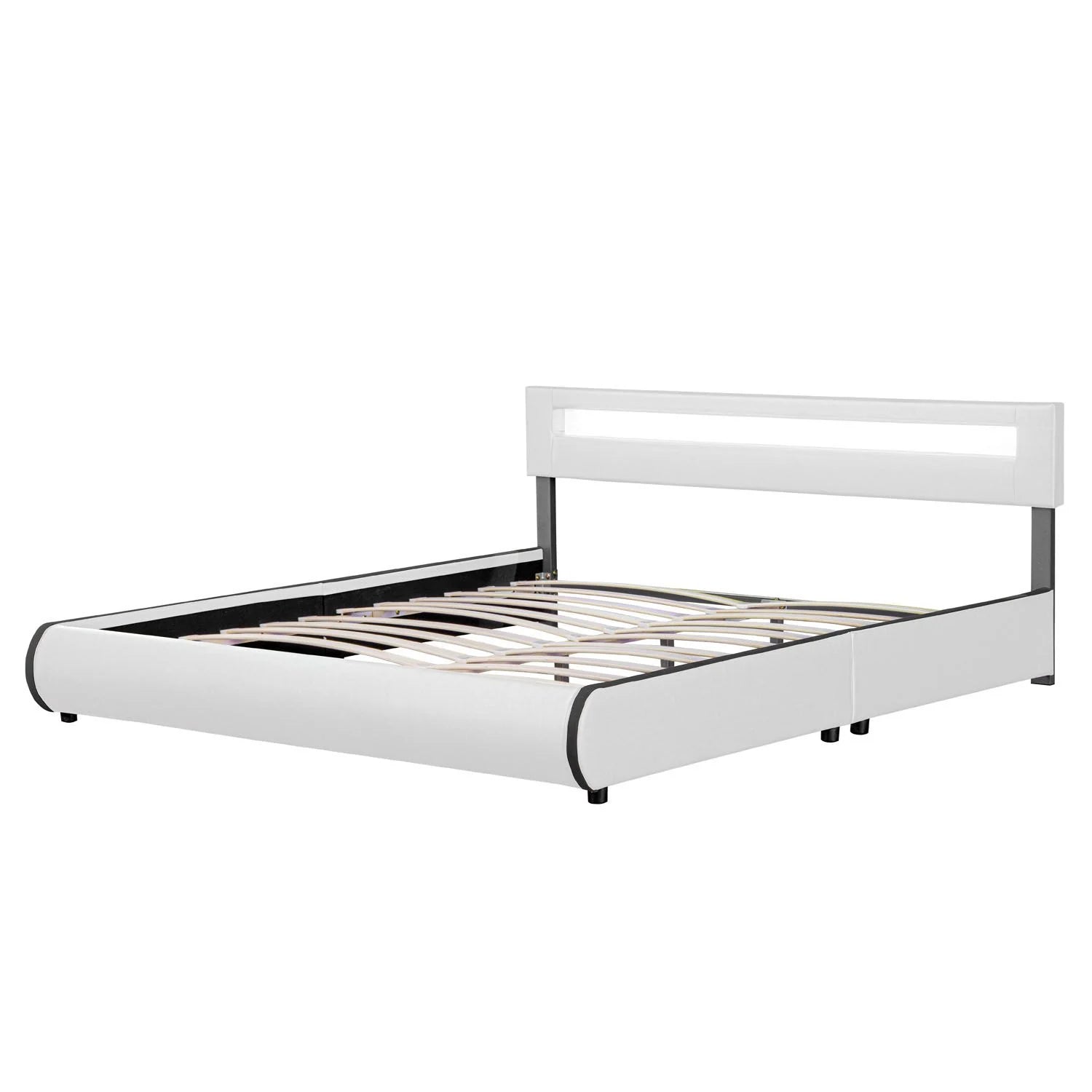 2025 Cama tapizada Sevilla 140x200 cm en blanco