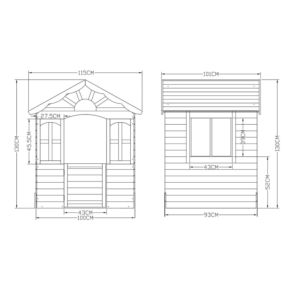 Casita Infantil Lulä Madera De Abeto 130x115x101 Cm [casa.pro]