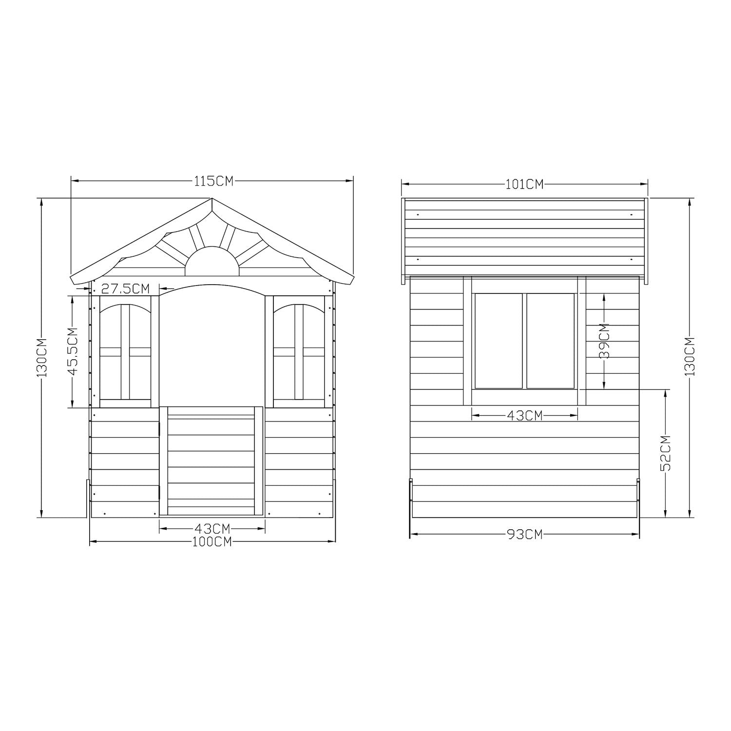 Casita Infantil Lulä Madera De Abeto 130x115x101 Cm [casa.pro]