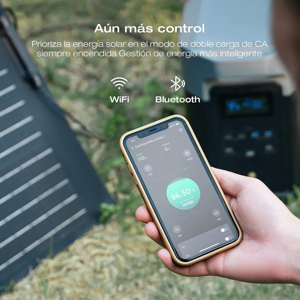 EcoFlow DELTA 2 Max Portable Power Station, 2048Wh, 3000 AC Cycles LFP Battery 80% Charge in 53mins, Power Up to 3100W Quiet Solar Generator for Home/Caravan/Camping