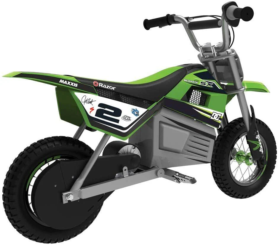2025 Moto Eléctrica Todoterreno para Niños Razor Dirt Rocket SX350 – Verde (Desde 13 años)