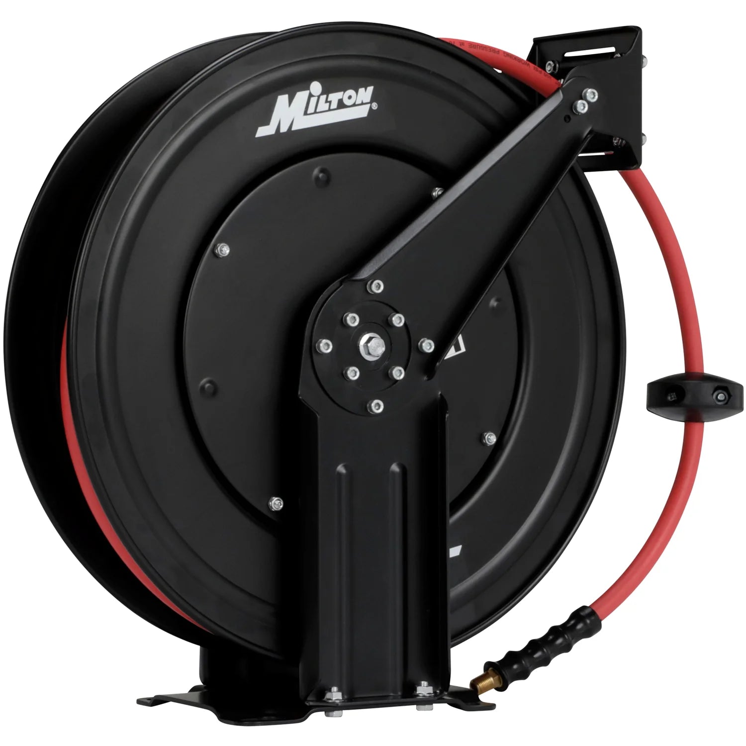 2025 Enrollador Automático de Doble Brazo de Acero con Manguera de Goma de 1/2" x 15 m – Máx. 300 PSI