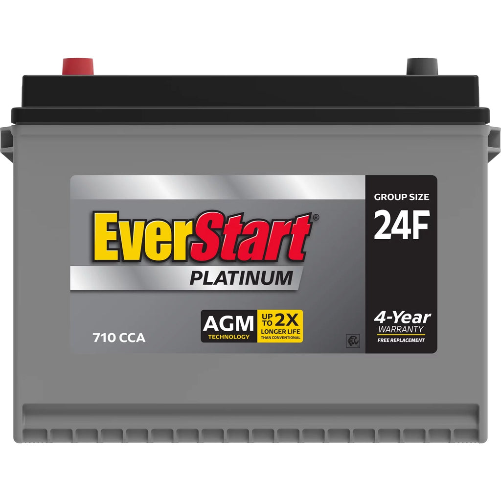 Batería para automóvil EverStart Platinum AGM, grupo 24F, 12 V, 750 A (CCA)