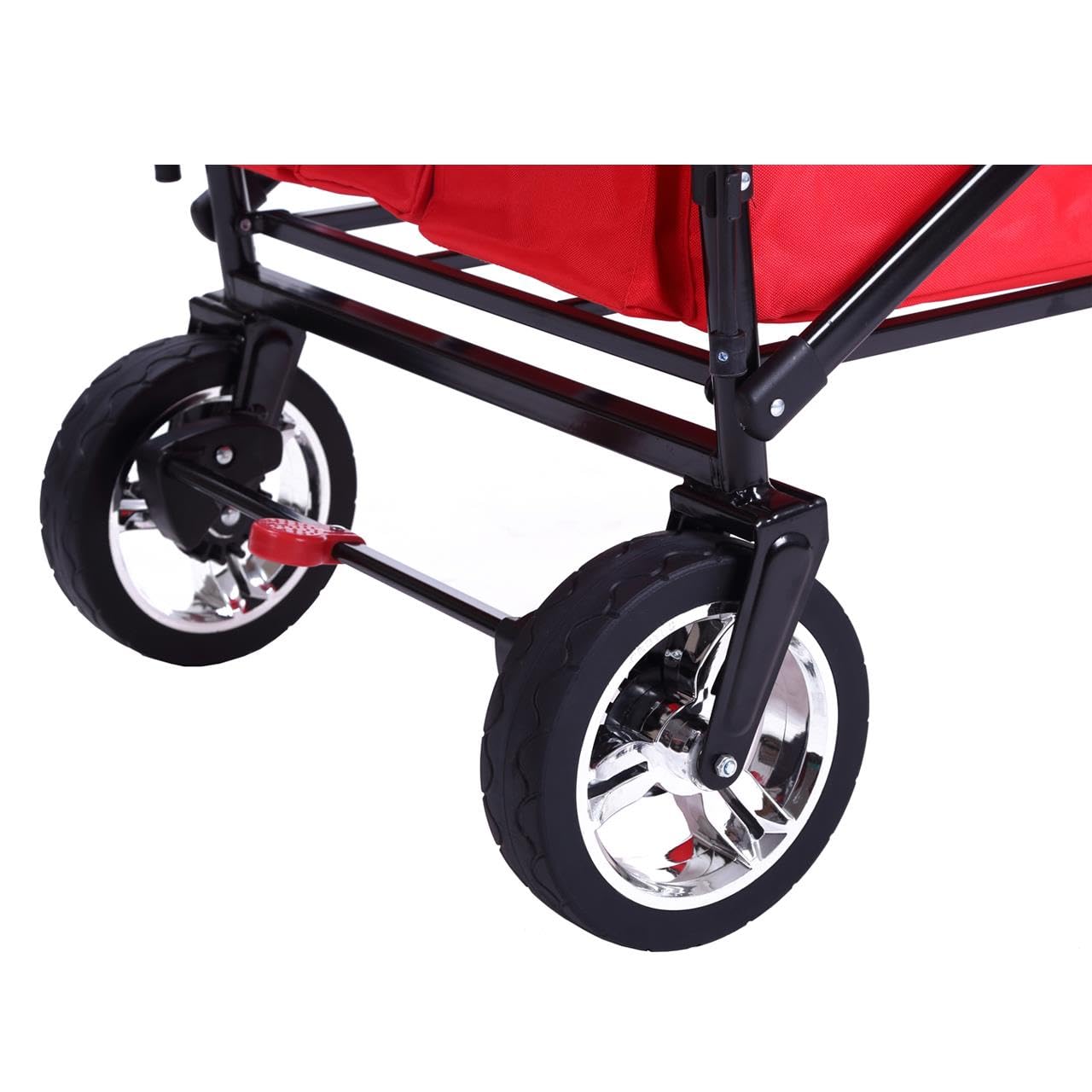 Bollerwagen FUXTEC FX-CT700, Carro Plegable Gris para el Transporte de niños, Ciudad, Campo, Playa o montaña - con Capota Anti-UV, asa de Empuje, Freno de Mano Delantero y Trasero, El Original
