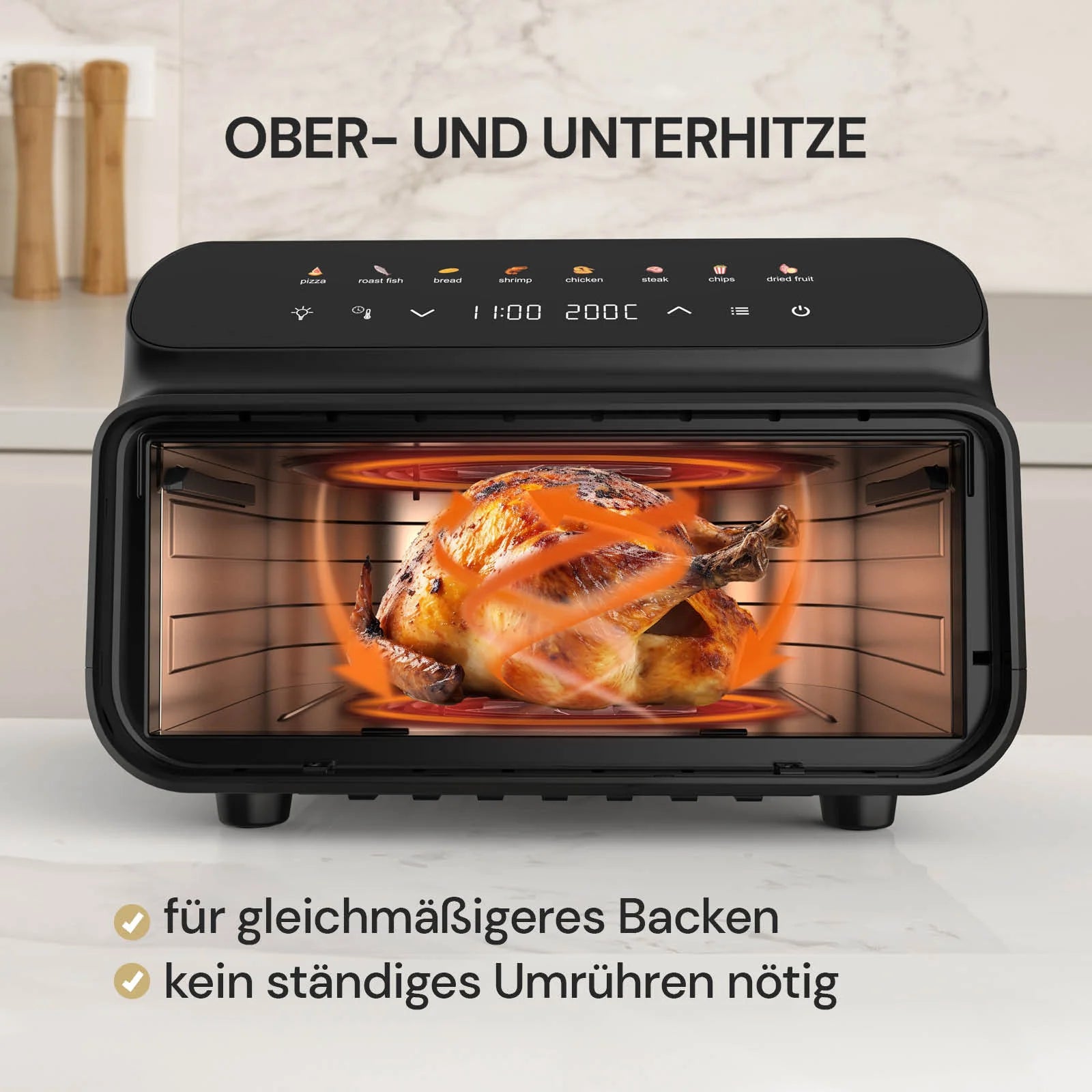 2025 Freidora de aire caliente Rosmarino Infinity MasterPro "5 en 1" – 10 L
