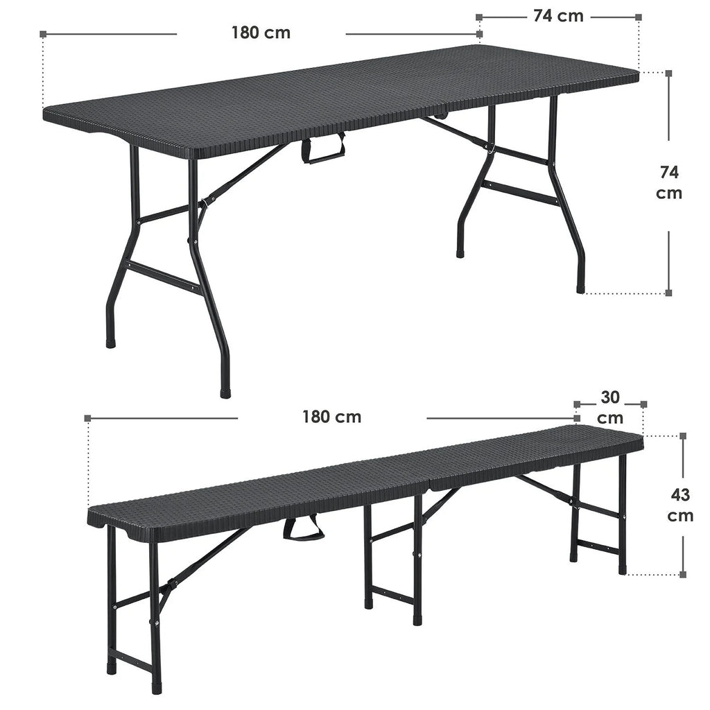 2025 Conjunto de mobiliario plegable para fiestas Amberg 180 cm