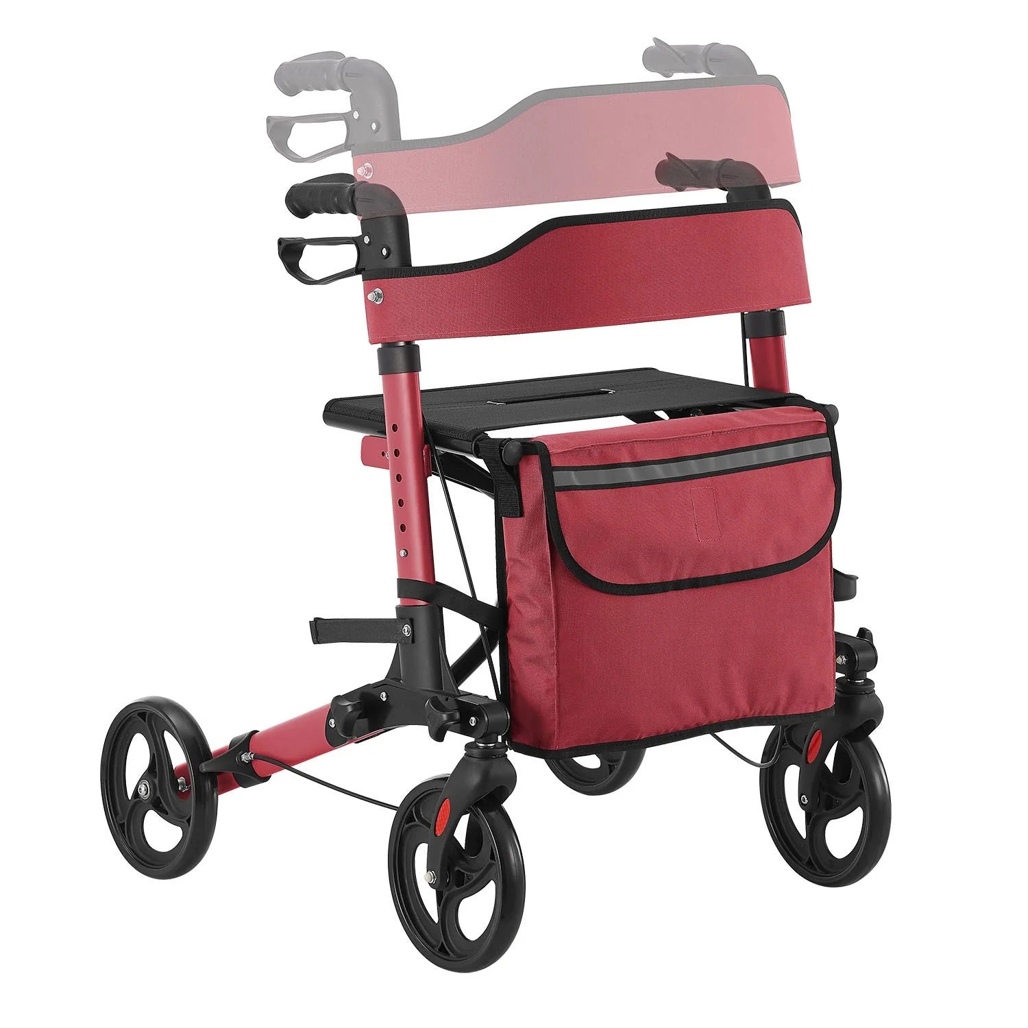 2025 Andador de aluminio Vital con asiento – Ligero, plegable y seguro