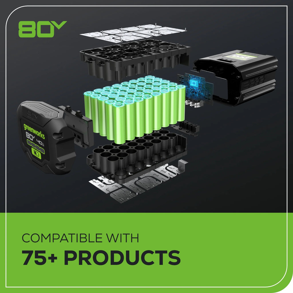 2025 Soplador de mochila inalámbrico 80V 610 CFM con boquilla única, batería de 4.0Ah y cargador