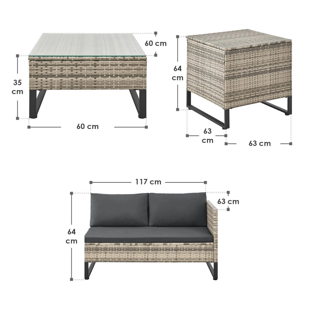 2025 Salón modular de poliratán Santorini