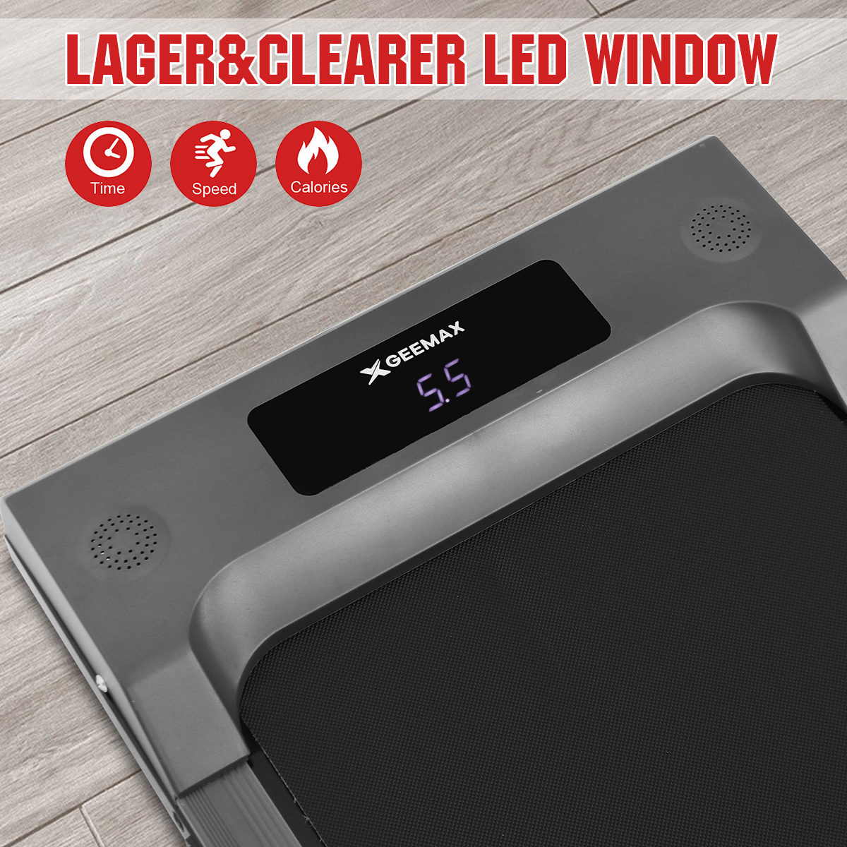 2025 Geemax Treadmill Eléctrica Plegable Compacta para Bajo Escritorio, Máquina de Ejercicio Motorizada, Máquina para Correr y Caminar con Control Remoto para Gimnasio en Casa (0.5-6.0MPH)