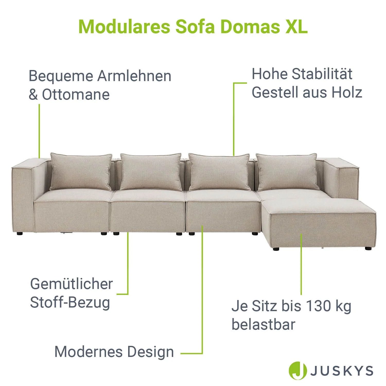 2025 Sofá modular Domas XL - 4 plazas