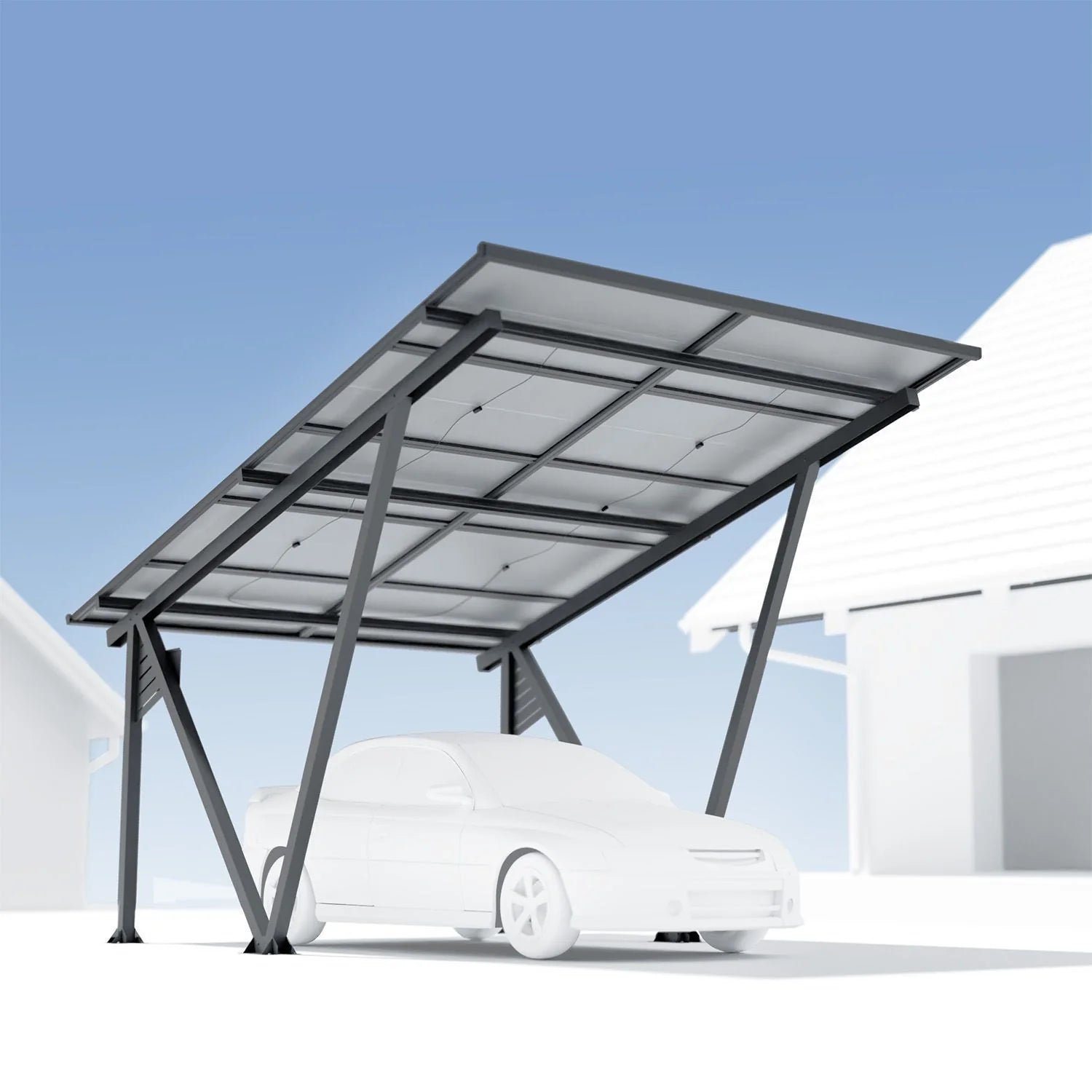 2025 Estructura para cochera solar SunLuxe - 4100 vatios