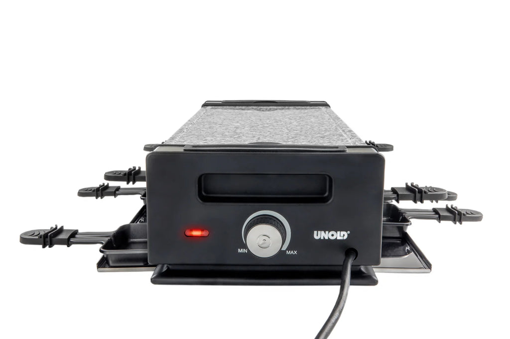 2025 Raclette Finesse Basic con libro de recetas – Raclette compacta para 2 a 4 personas