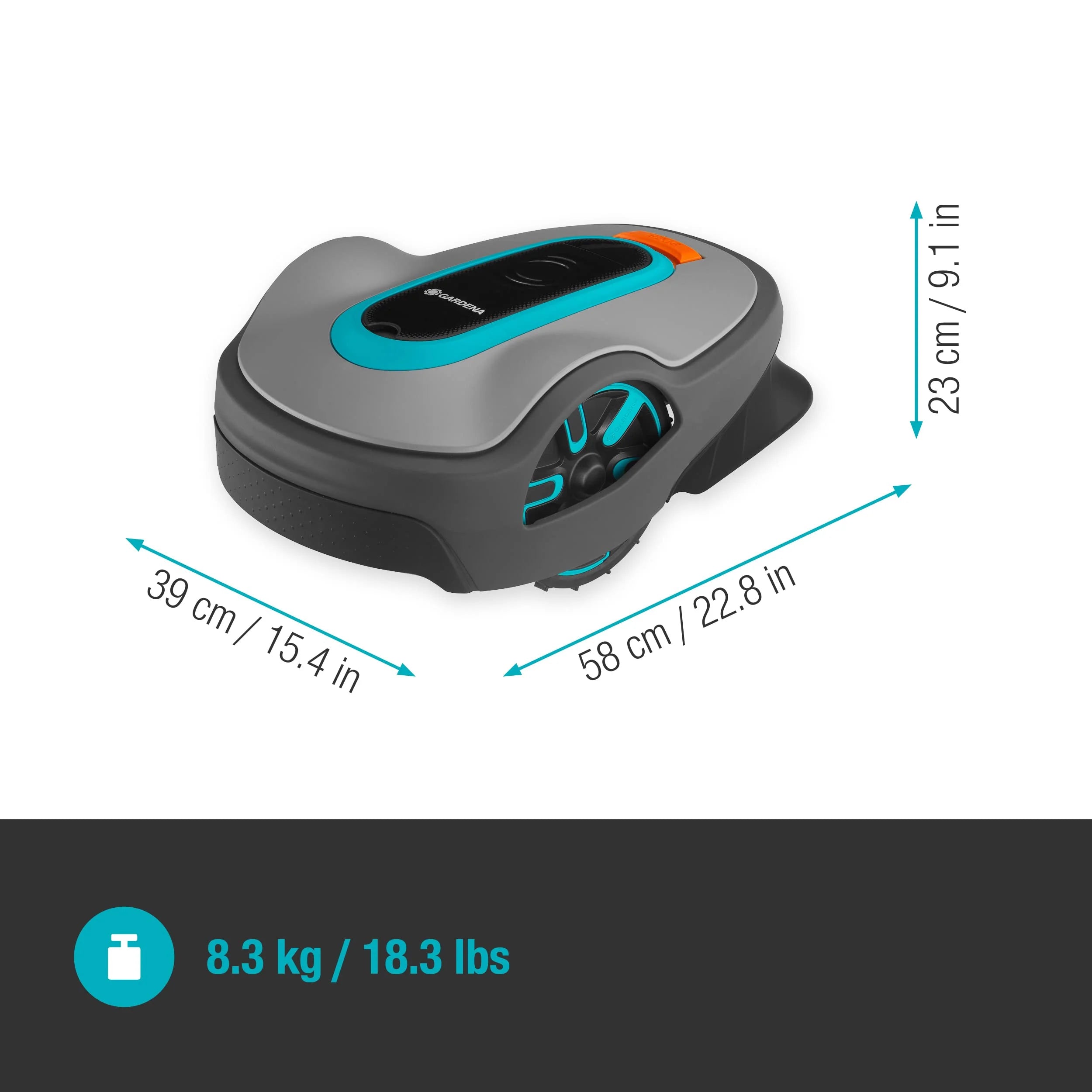 2025 Robot cortacésped Gardena SILENO minimo 350 m²: cortacésped inteligente con conectividad óptima, programable vía la aplicación Gardena Bluetooth (15208-47)