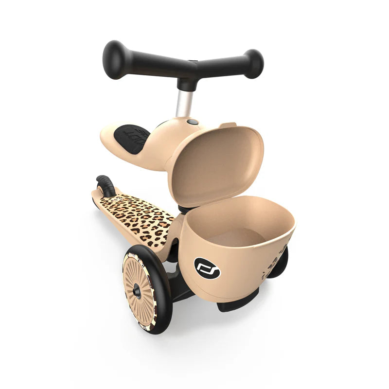 2025 Patinete Scoot & Ride Highwaykick 1 Lifestyle 2-en-1 con Asiento, para Niños de 1 a 5 Años, Diseño con Compartimento de Almacenamiento