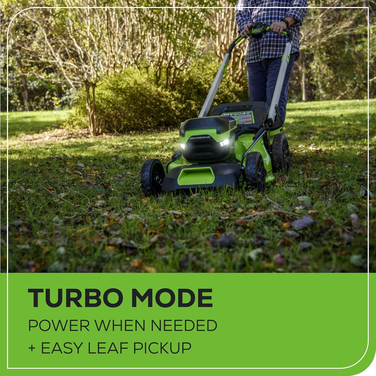 2025 Cortacésped inalámbrico Greenworks 60V 21″ (autopropulsado) con 2 baterías de 4,0 Ah y cargador rápido de doble puerto